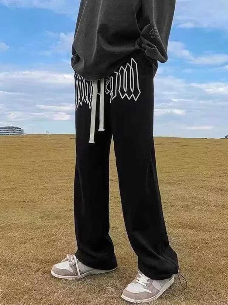 Men’s American Style Joggers – Hip Hop Loose Fit Streetwear Drawstring Sweatpants