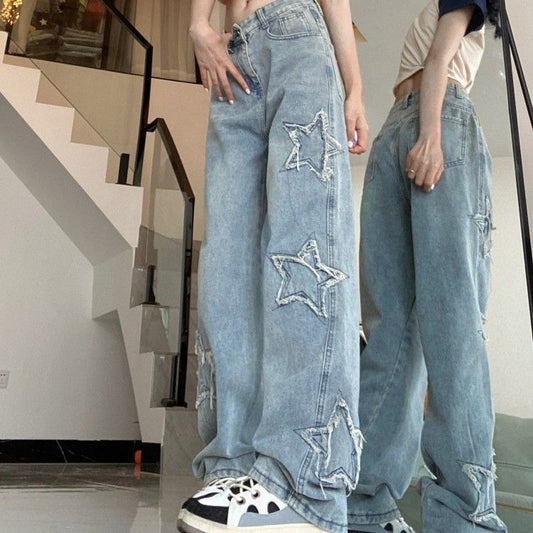 Women's Retro Denim Jeans: High Street Style