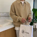 Men’s Japanese Vintage Half-Zip Sweater – Autumn/Winter High-End Knitted Pullover with Lapel, Loose Fit