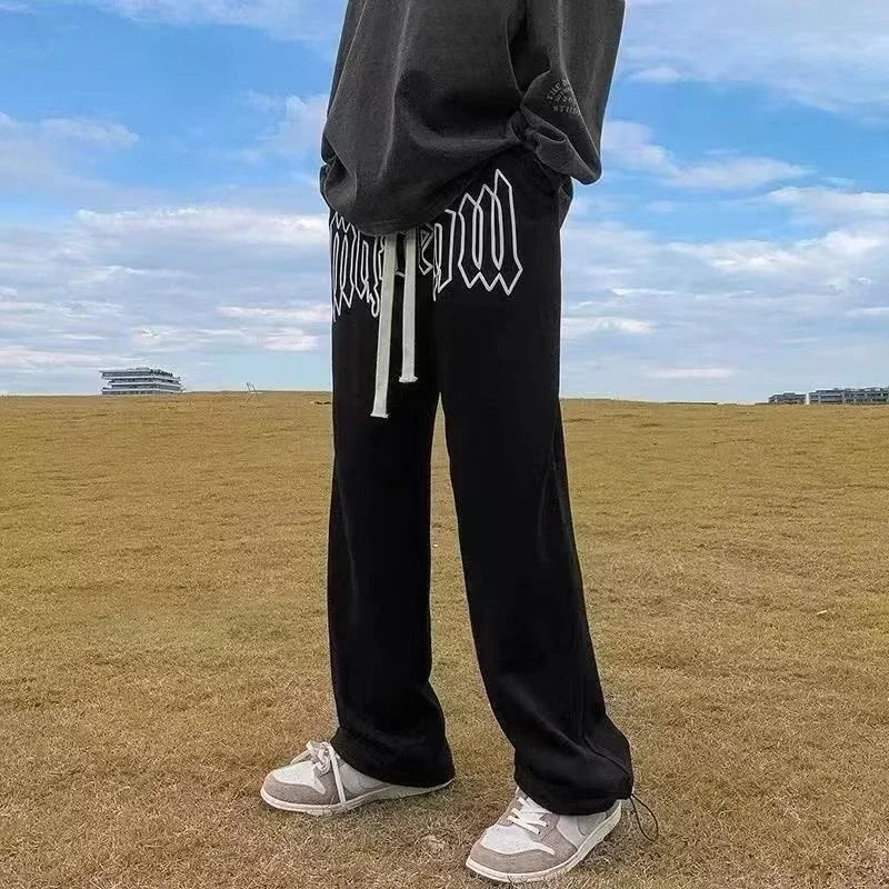 Men’s American Style Joggers – Hip Hop Loose Fit Streetwear Drawstring Sweatpants