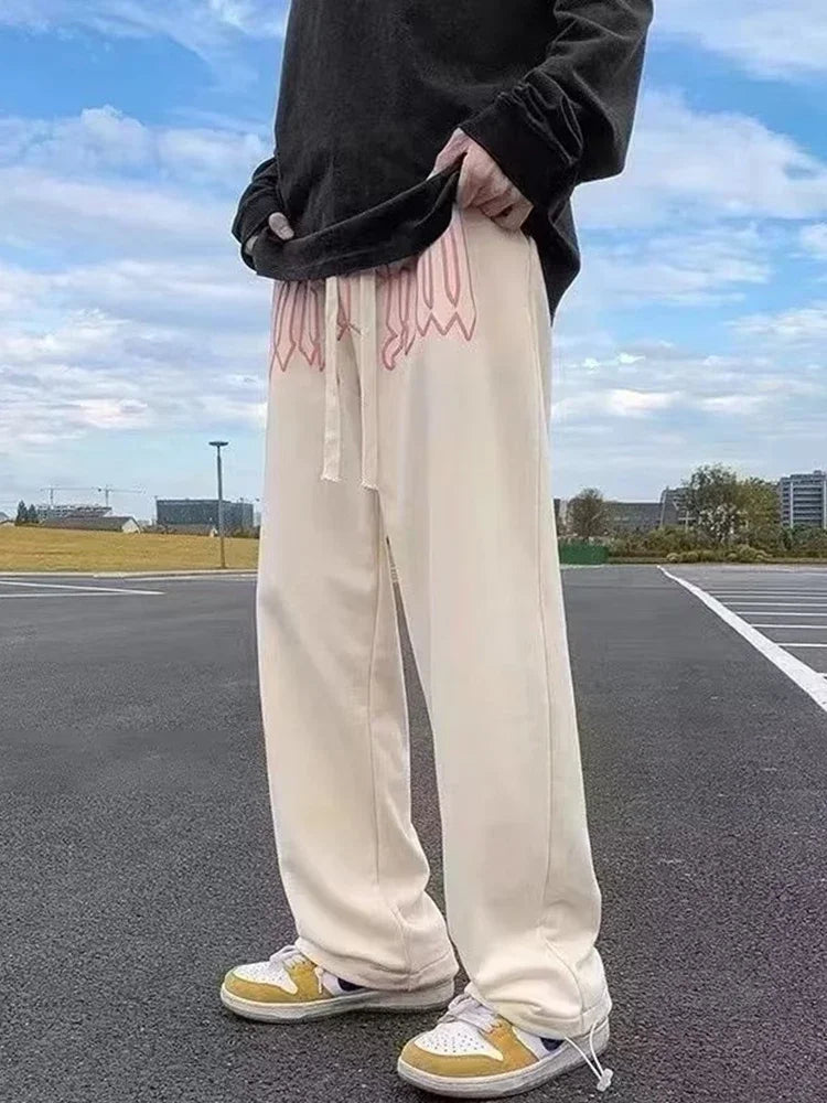 Men’s American Style Joggers – Hip Hop Loose Fit Streetwear Drawstring Sweatpants