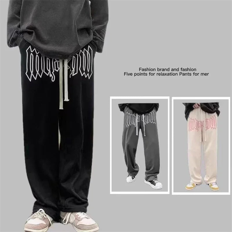Men’s American Style Joggers – Hip Hop Loose Fit Streetwear Drawstring Sweatpants