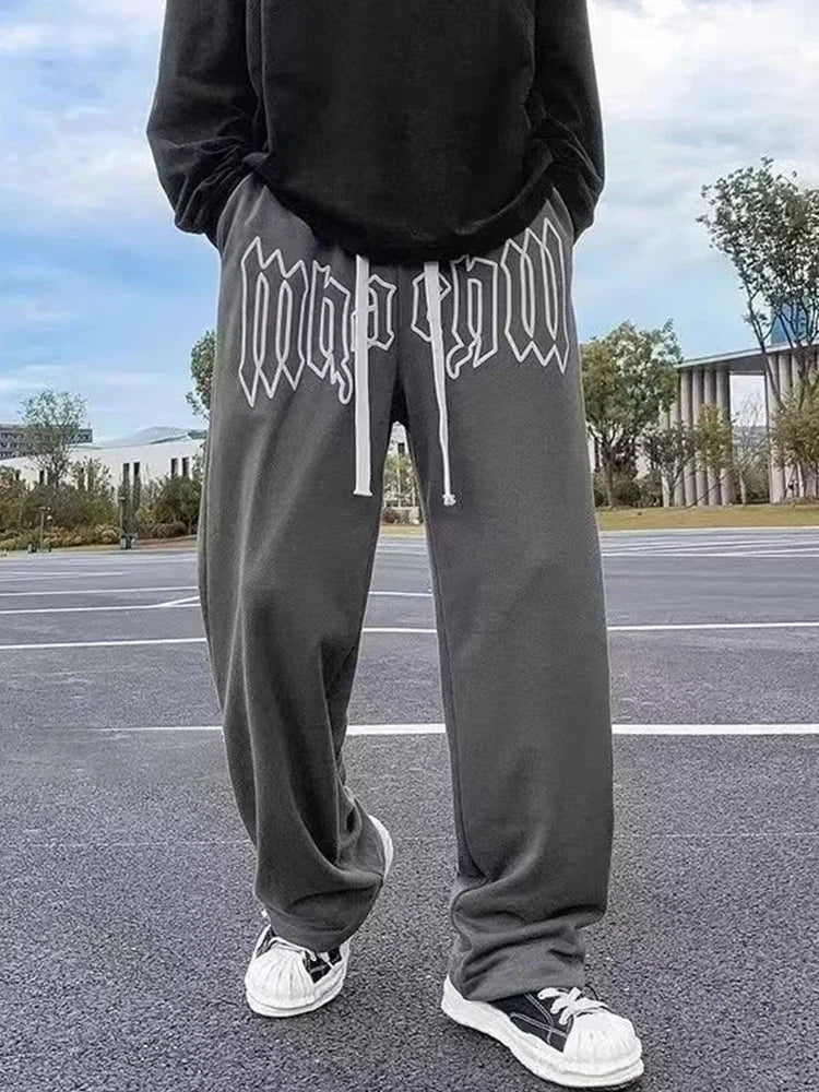 Men’s American Style Joggers – Hip Hop Loose Fit Streetwear Drawstring Sweatpants