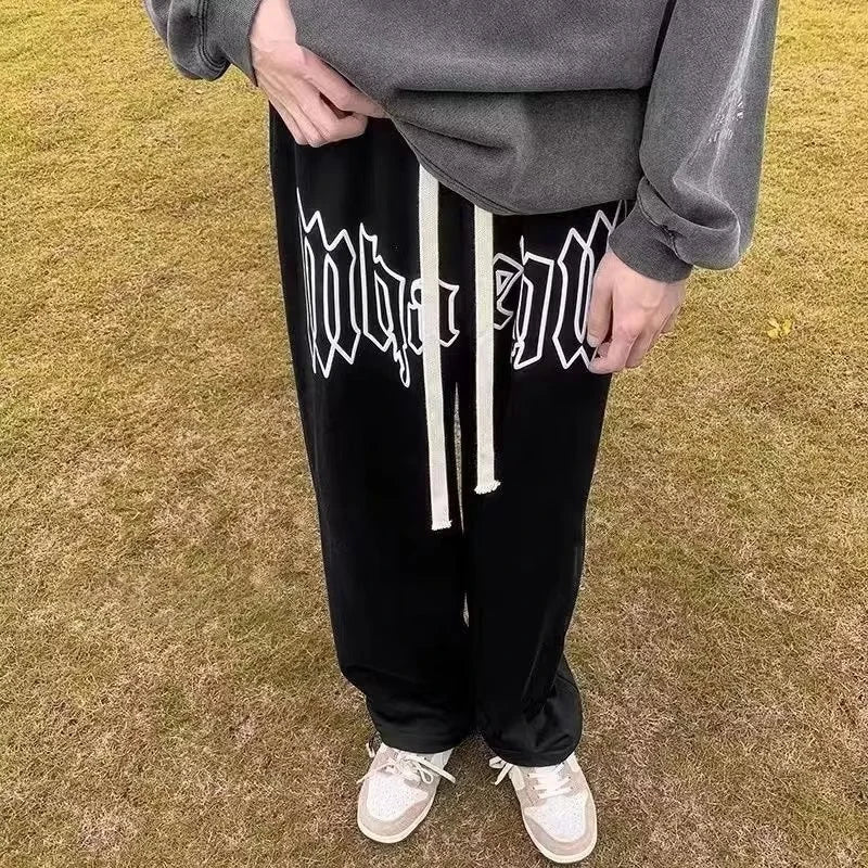 Men’s American Style Joggers – Hip Hop Loose Fit Streetwear Drawstring Sweatpants