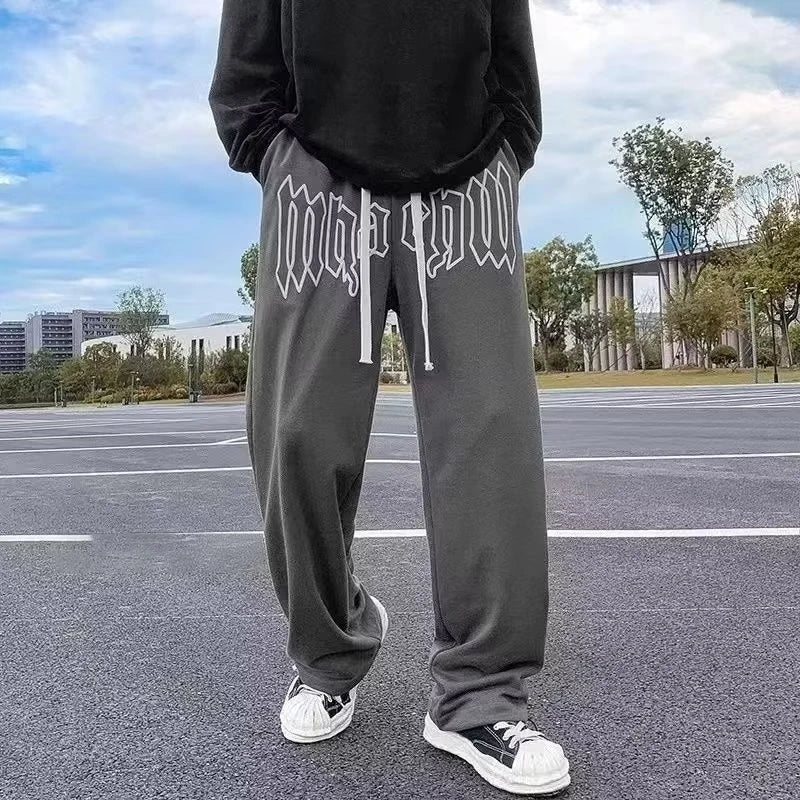 Men’s American Style Joggers – Hip Hop Loose Fit Streetwear Drawstring Sweatpants
