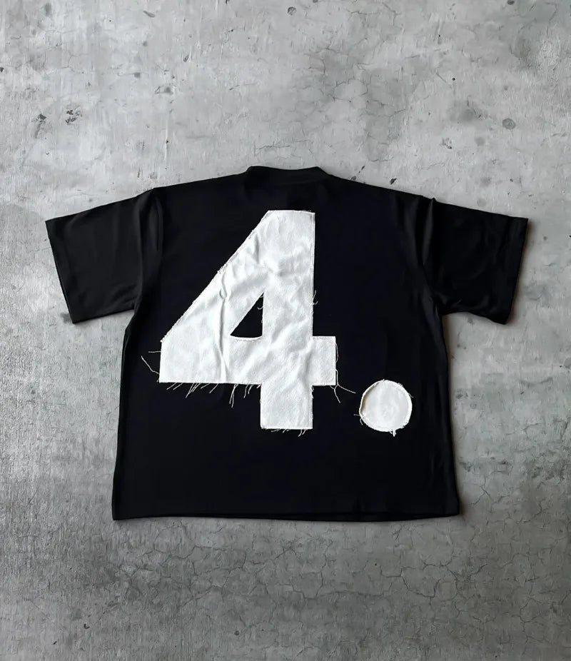Oversized Y2K Graphic T-Shirt: Harajuku Patchwork Style