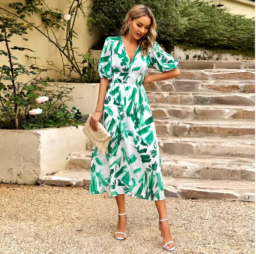Stunning Floral Maxi Dress: Summer Beach Vacation Outfit